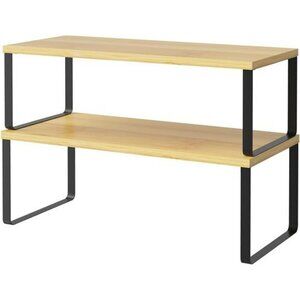 Stackable Kitchen Cabinet Shelf Organizer Set Pantry Counter Storage Rack